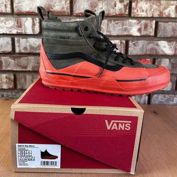Vans Other - Vans Sk8 Hi Dip MTE-2 - Olive and Orange Mens Size 10.5